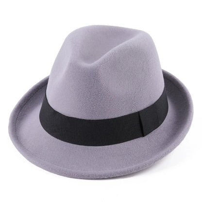 British Style Classic Jazz Hats Autumn and Winter New Women's Woolen Hat Men's Felt Warm Hat Stage Performance Hat