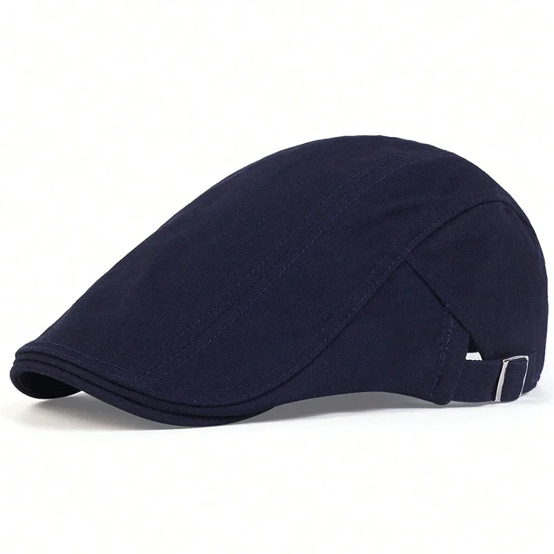 Men Light Board Solid Color Berets Newsboy Caps Hip Hop British Painters Hats Spring and Summer Adjustable Flat Cap