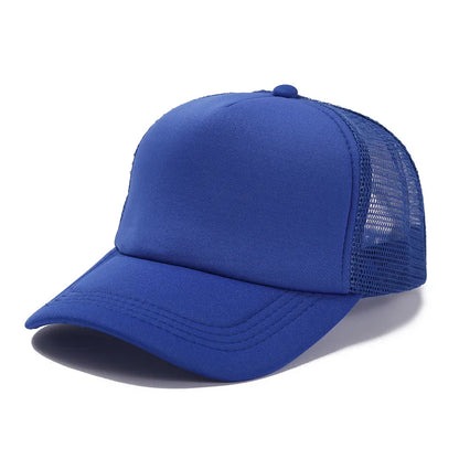 1 Piece Summer Trucker Hat Men Women Net Polyester Baseball Cap Blank Mesh Dad Hats Adjustable Sun Hat Visor