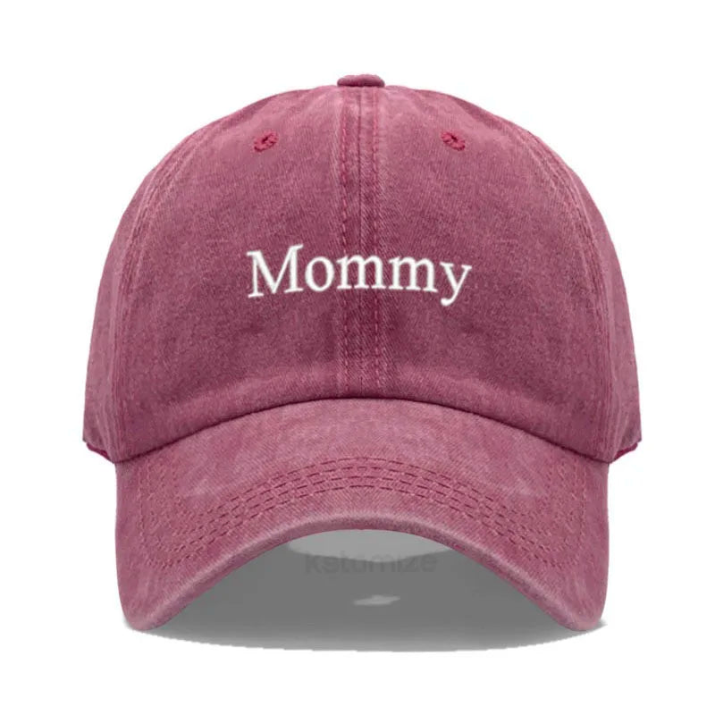 Daddy & Mommy Embroidery Baseball Cap for Men & Women Unisex Soft Washed Cotton Baseball Hats For Father's Mother's Day Gifts
