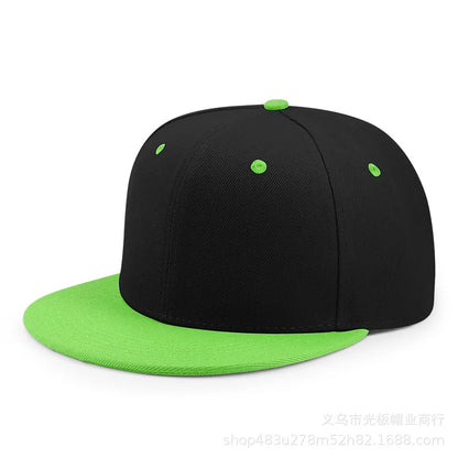 Baseball Caps For Men Women Unisex Hip Hop Solid Color Flat Brim Snapback Hats For Women Spring Summer Sun Hat Street Dance Kpop
