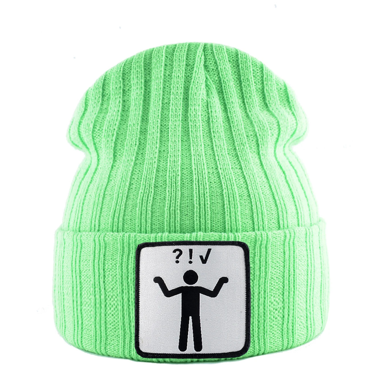 Knitted Skullies Beanie With Animals Patch Men Women Outdoor Casual Sport Hats Autumn Winter Solid Color Hip Hop Beanies