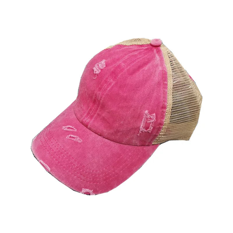 Spring Summer Soft Baseball Cap For Women Vintage Washed Cotton Ponytail Caps Men Blank Denim Sport Trucker Sun Hats Gorras