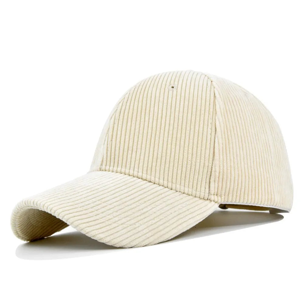 Corduroy Hat Korean Version Ins Baseball Cap Korean Version Versatile Show Face Small Curved Eaves Street Fashion Brand Cap Man