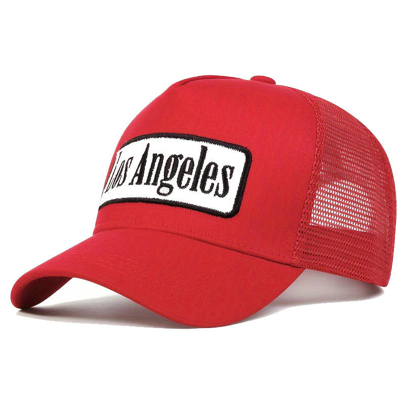 Unisex LOS ANGELES Print Baseball Net Caps Spring and Summer Outdoor Adjustable Casual Hats Sunscreen Hat