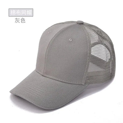 Mesh Cap Women Spring Summer Hats For Women Baseball Cap Cotton Solid Colored Wholesale Stock 6 Panel 5 Panel Breathable Cap