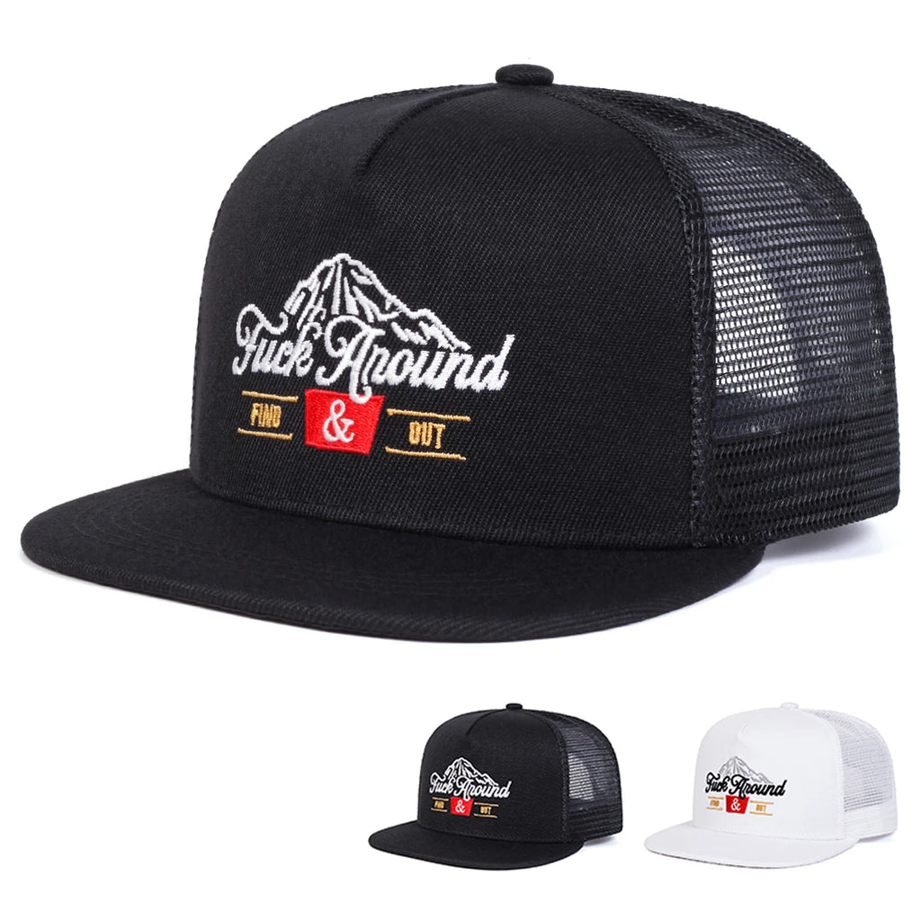 Unisex ANOUND Letter Embroidery Hip-hop Net Hats Spring Summer Outdoor Adjustable Casual Baseball Caps Sunscreen Hat Sports Cap