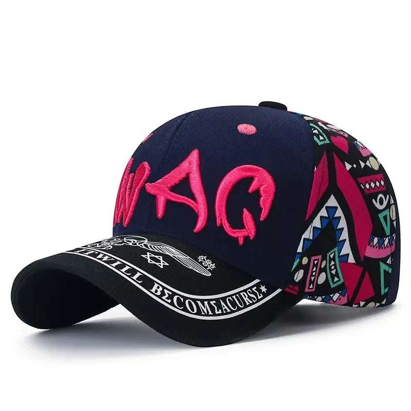 New Printed Embroidered Outdoor Hat, Suitable for Men and Women, Spring and Summer Baseball Cap, Casual and Fashionable