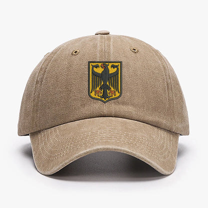 Deutschland Germany Coat Of Arms Shield Embroidery Vintage Men Baseball Caps Women soft cotton Washed soft Dad cap hats