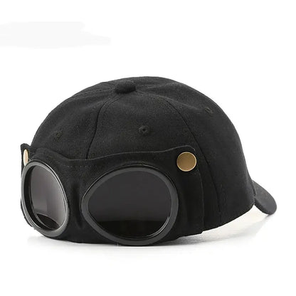 Men’s Korean Aviator Baseball Cap with Sunglasses Casual Sunshade Versatile Hat