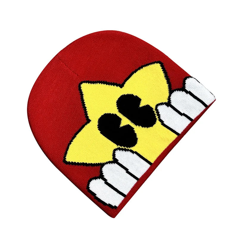 Fashion Printed Knitted Hat Women Men Couple Warm Y2K Beanies Bonnet Wool Skullies Hoods Lady Accessories Hip hop Gorra