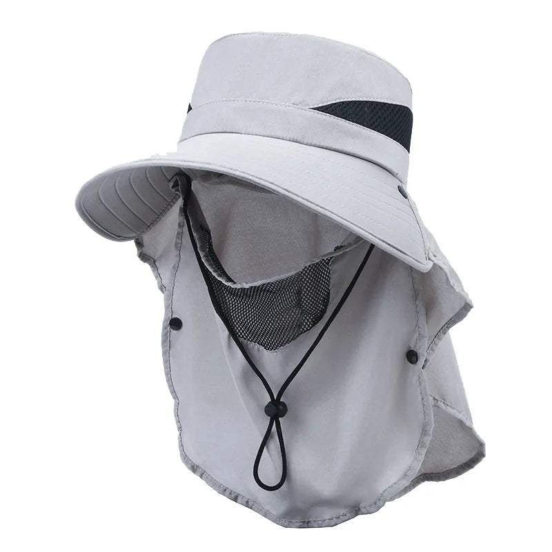 Men’s Wide Brim Bucket Hat Breathable Outdoor Fishing Sun Protection Hat