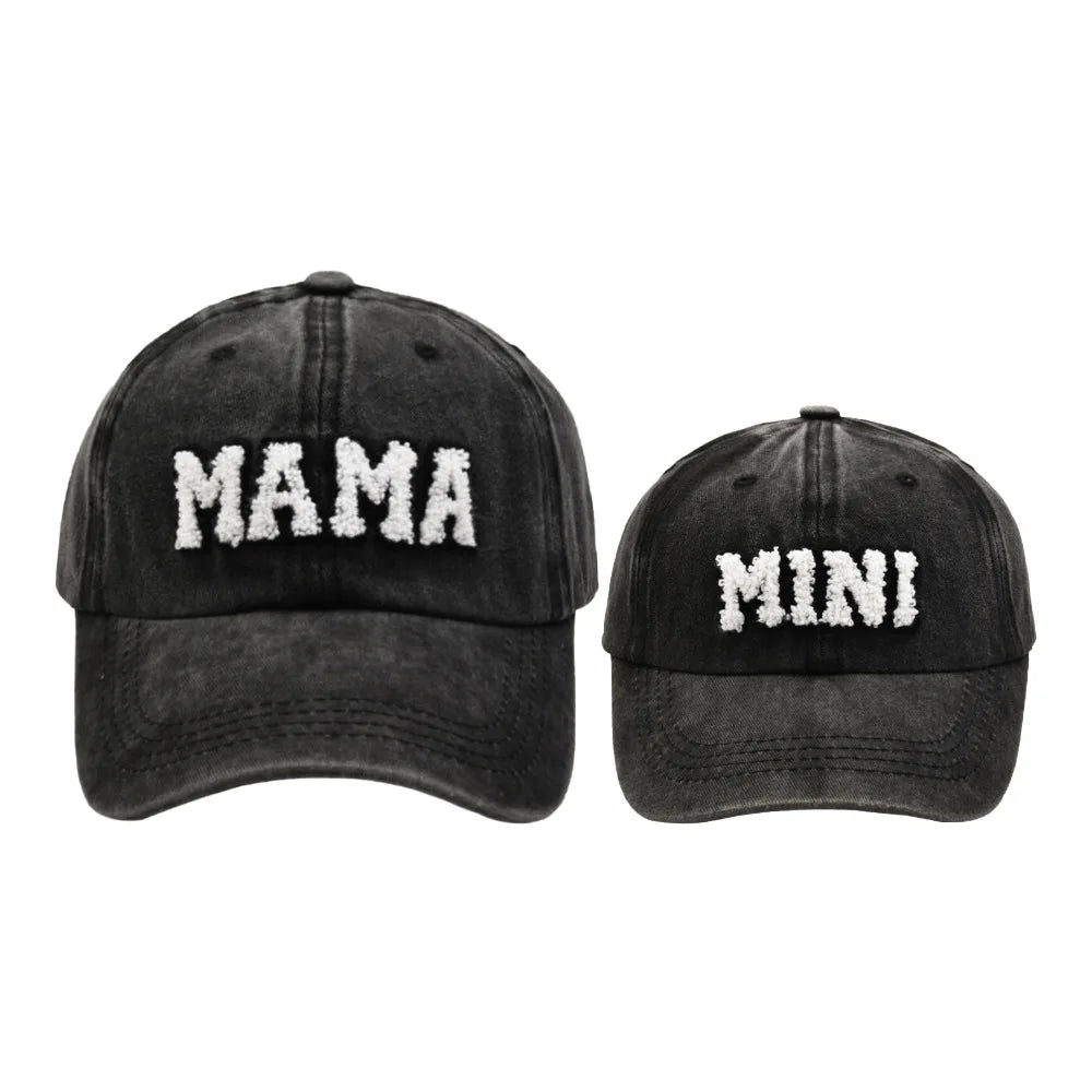 New Cool Mama Mini Women Children Kids Cap Sets Spring Summer Outdoor Lady Female Boy Girls Baseball Cap For Women