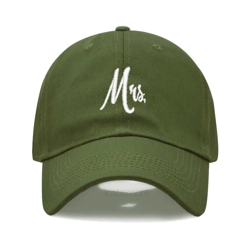 Matching Mr. & Mrs. Baseball Cap Men's Women's Cotton Embroidery Sport Golf Caps Bridal Gift Newlywed Honeymoon Wedding Gift