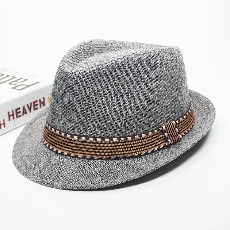 Golexury Summer Fedoras Spring and Summer Korean Party Jazz Hat Cotton Linen Top Hat  for Buchet Hat Panama Cap