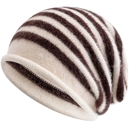 Hot Sale Fashion Woman Slouchy Beanie Casual Stripe Design Y2K Winter Hats For Female