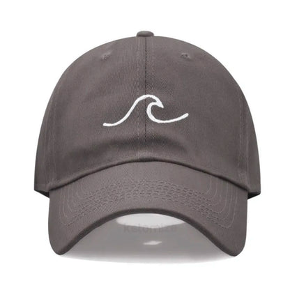 Men's Baseball Cap Women's Washed Cotton Waves Embroidery Embroidery Dad Hat Sport Golf Caps For Man Sun Hats Dropshipping