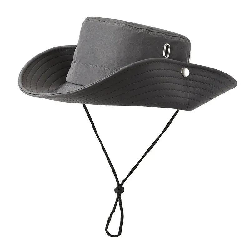 Men’s Wide Brim Fisherman Hat Breathable Outdoor Sun Protection Fishing Hat