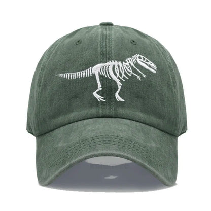 Cotton Baseball Cap for Men Women Unisex Embroidery Dinosaur Tyrannosaurus Rex Dad Hat Protection Outdoor Sports Golf Caps