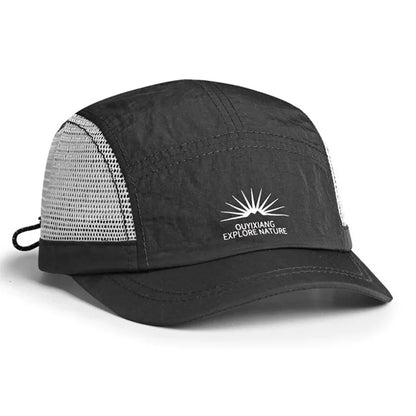 Vintage-Inspired Men'S Short-Brim Baseball Cap - Lightweight Breathable Quick-Dry Polyester Street Style Casual Outdoor Hat
