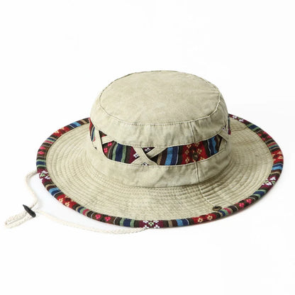 Unisex Summer Bucket Hat – Outdoor Camping Fishing Hiking Sun Cap, Foldable Cowboy Style