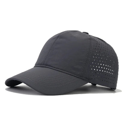 Unisex Mesh Quick-Dry Baseball Cap – Moisture-Wicking Breathable Adjustable Sun Visor Fishing Outdoor Hat