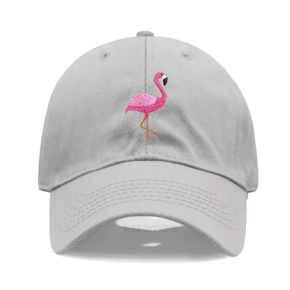 Animal Embroidery Flamingo Baseball Caps for Men Women Retro Soft Washed Cotton Dad Hat Snapback Cap Wholesale Dropshipping