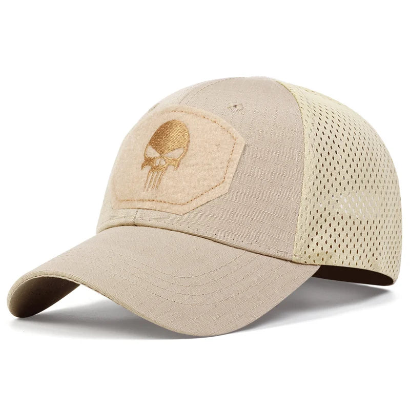 Unisex Camouflage Tactical Baseball Cap – Mesh Breathable Outdoor Fishing Hunting Snapback Hat