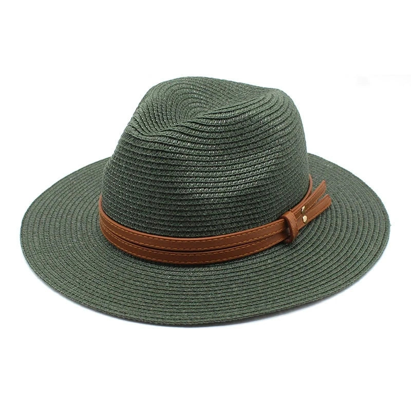 Beach Hats for Men and Women Beach Outdoor Sun Protection Visors Sun Hats Jazz Straw Hat