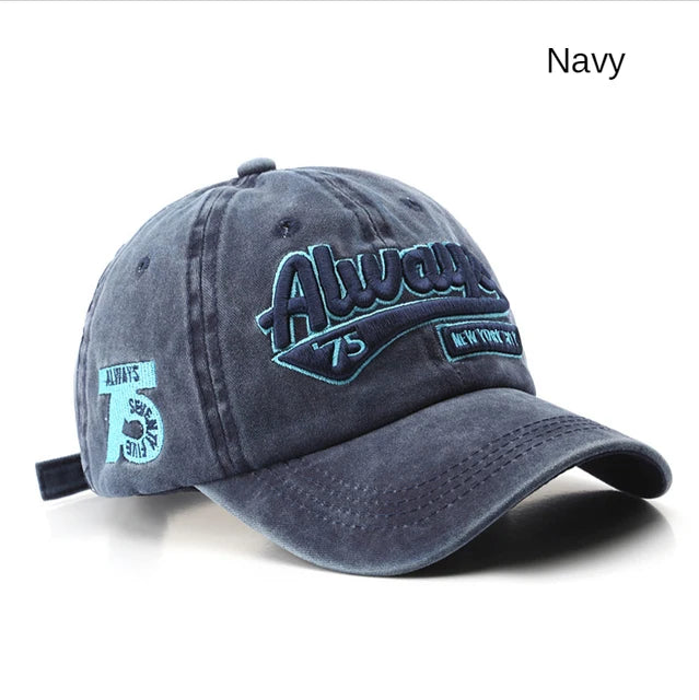 1/6PCS/Set Embroidered Baseball Cap For Women Men New Spring Summer Sunhat Retro Washable Sport Snapback Cap Hip Hop Fishing Hat