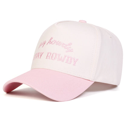 Unisex STAY ROWDY Letter Embroidery Baseball Caps Spring and Autumn Outdoor Adjustable Casual Hats Hip Hop Hat Sunscreen Hat