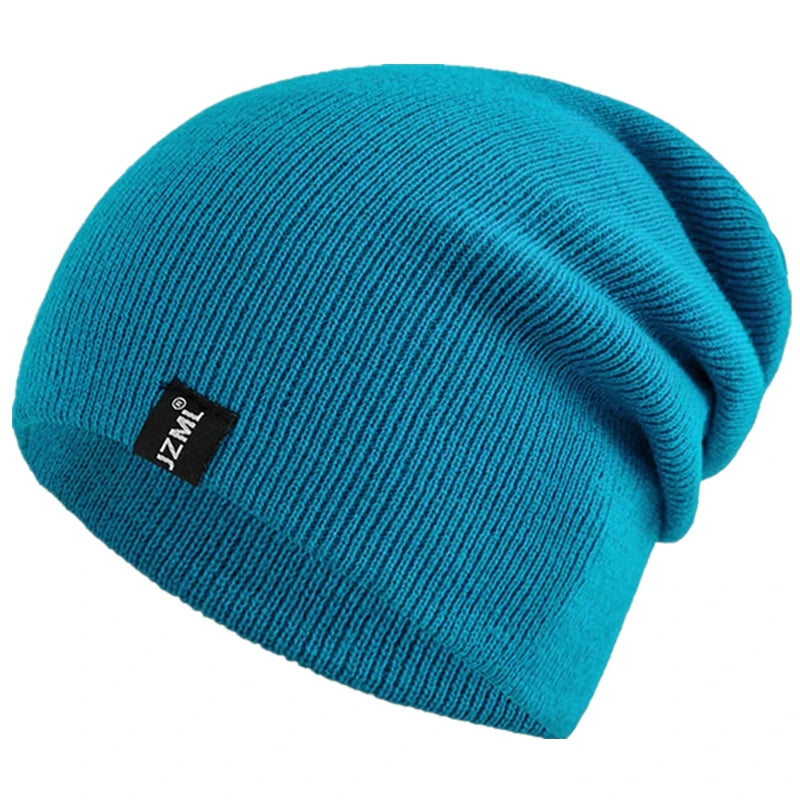 Unisex Letter Label Decor Beanie Hat Casual Multiple Colored Winter Knitted Hat Daily Life And Outdoor Beanie Cap