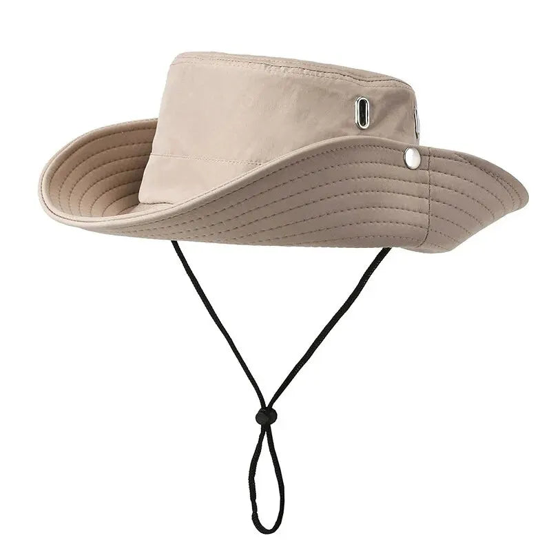 Men’s Wide Brim Fisherman Hat Breathable Outdoor Sun Protection Fishing Hat