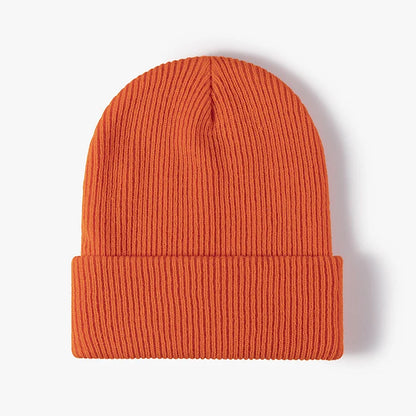 New Women Men Autumn Winter Warm Beanie Hat Solid Color Lady Male Stretch Knitted Crochet Beanies Hat Cap For Women Men