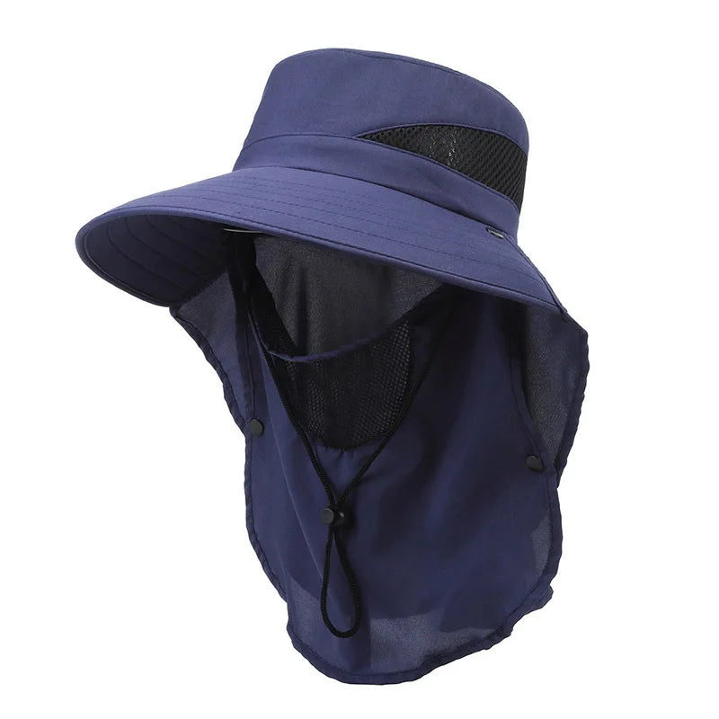 Men’s Wide Brim Bucket Hat Breathable Outdoor Fishing Sun Protection Hat