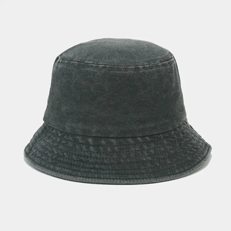 Kids Baby Washed Denim Cotton Bucket Hat For Boy Girls Custom Name Logo Fisherman Cap Panama Wide Brim Sun Hat Outdoor Team Caps
