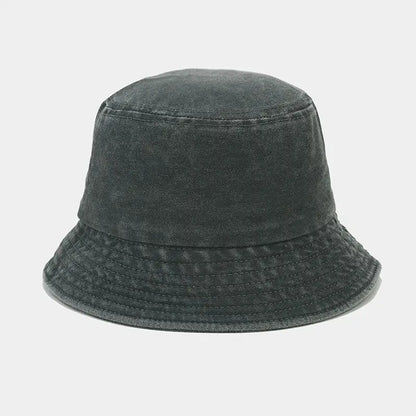 Kids Baby Washed Denim Cotton Bucket Hat For Boy Girls Custom Name Logo Fisherman Cap Panama Wide Brim Sun Hat Outdoor Team Caps