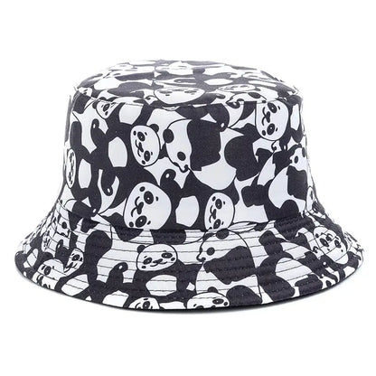 Unisex Bucket Cap Fruit Printing Hats Summer Double-sided Wear Man Women Cap Outdoor Sun Hat Classic Casual Panama Bucket Hat