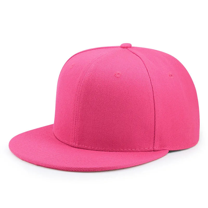 Baseball Caps For Men Women Unisex Hip Hop Solid Color Flat Brim Snapback Hats For Women Spring Summer Sun Hat Street Dance Kpop