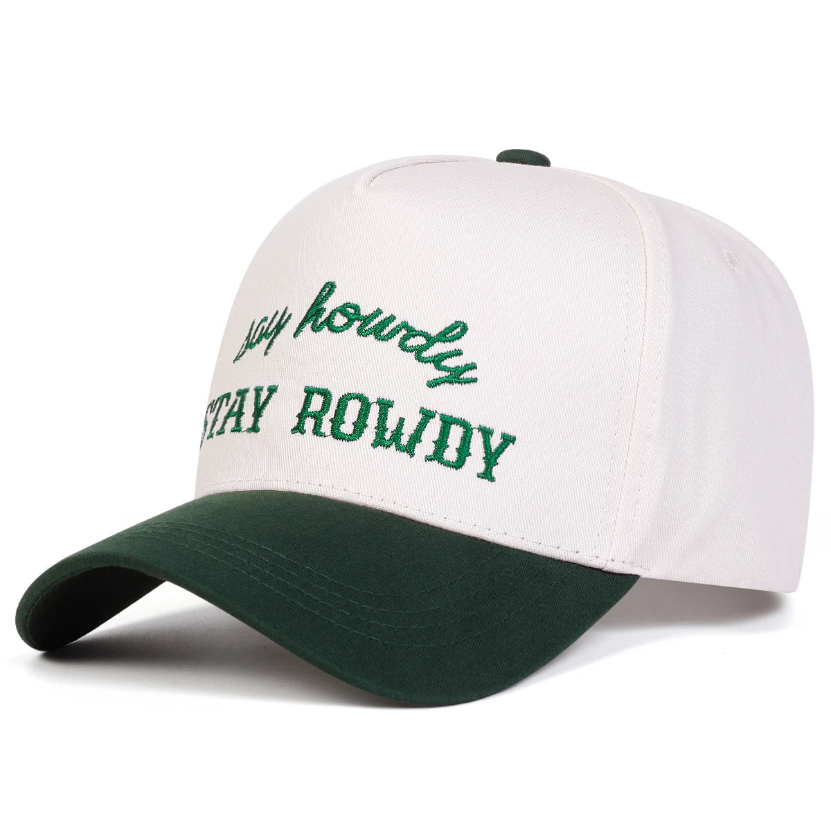 Unisex STAY ROWDY Letter Embroidery Baseball Caps Spring and Autumn Outdoor Adjustable Casual Hats Hip Hop Hat Sunscreen Hat