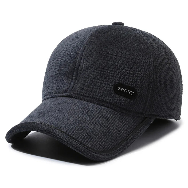 Warm Winter Baseball Cap with Ear Flaps for Men, Auturnn Thick Cap for Gifts