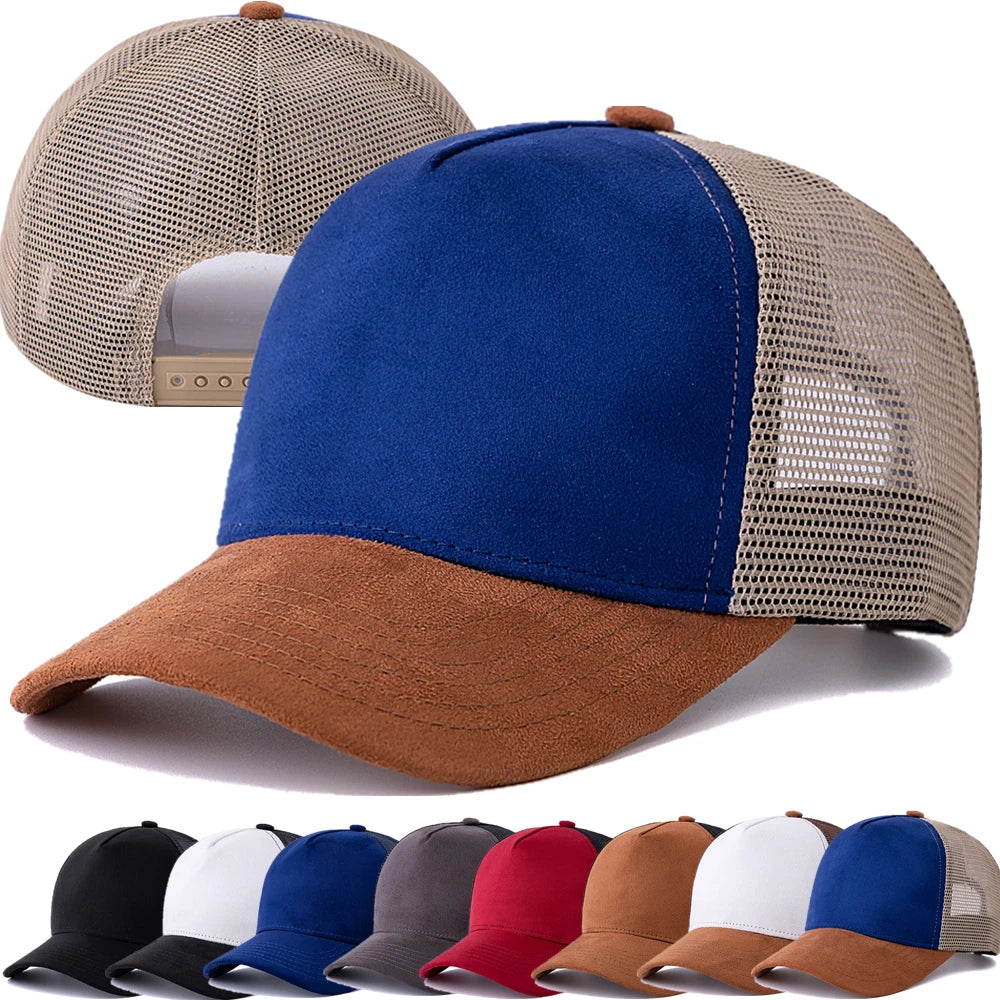 New Unisex High Quality Mesh Cap Casual Fashion Multi-color Cotton Baseball Trucker Hat For Women And Men Summer Plain Style