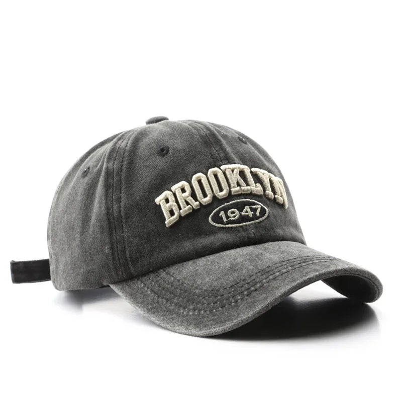 1/6PCS/Set Embroidered Baseball Cap For Women Men New Spring Summer Sunhat Retro Washable Sport Snapback Cap Hip Hop Fishing Hat