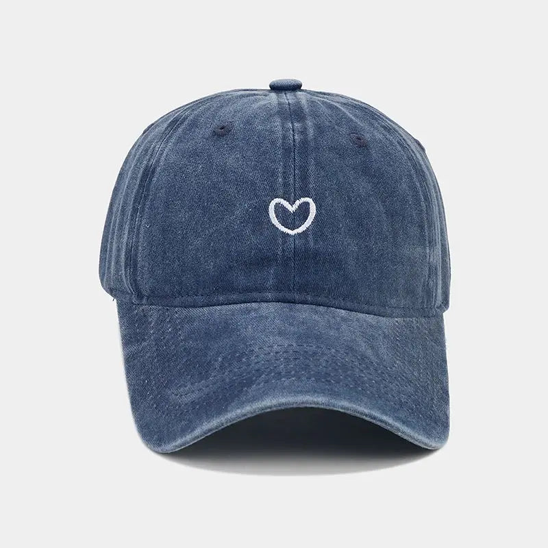 Washed Cotton Baseball Cap Women Men Soft Top Embroidered Love Retro Simple Summer Snapback Hats For Women Outdoor Dad Hat New