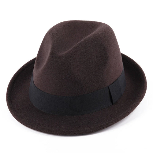 British Style Classic Jazz Hats Autumn and Winter New Women's Woolen Hat Men's Felt Warm Hat Stage Performance Hat