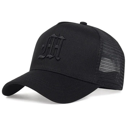Unisex Personality Letter Embroidery Baseball Net Caps Spring Summer Outdoor Fishing Hat Adjustable Casual Hats Sunscreen Hat
