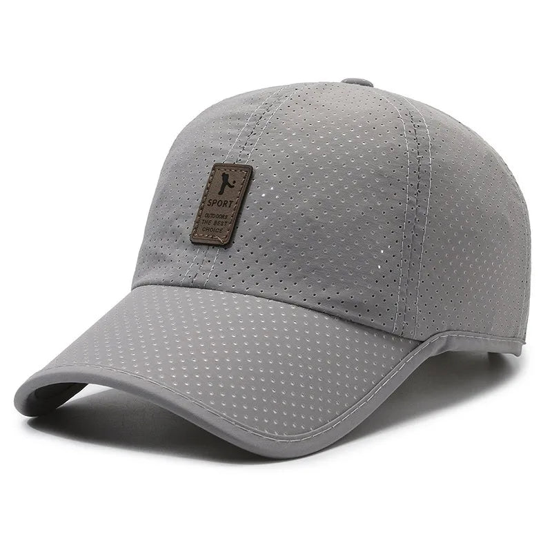 New Quick-Drying Men Mesh Baseball Caps Spring Summer Male Breathable Snapback Hats Black Sport Dad Fishing Hats Cap For Men