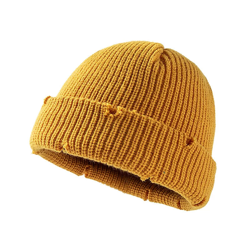 Bright Candy Color Winter Knitted Hat Beanies Skullies for Women Warm Thick Men Hip Hop Skullcap Hat Couple Street Sport Beanies