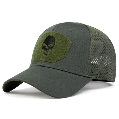 Unisex Camouflage Tactical Baseball Cap – Mesh Breathable Outdoor Fishing Hunting Snapback Hat
