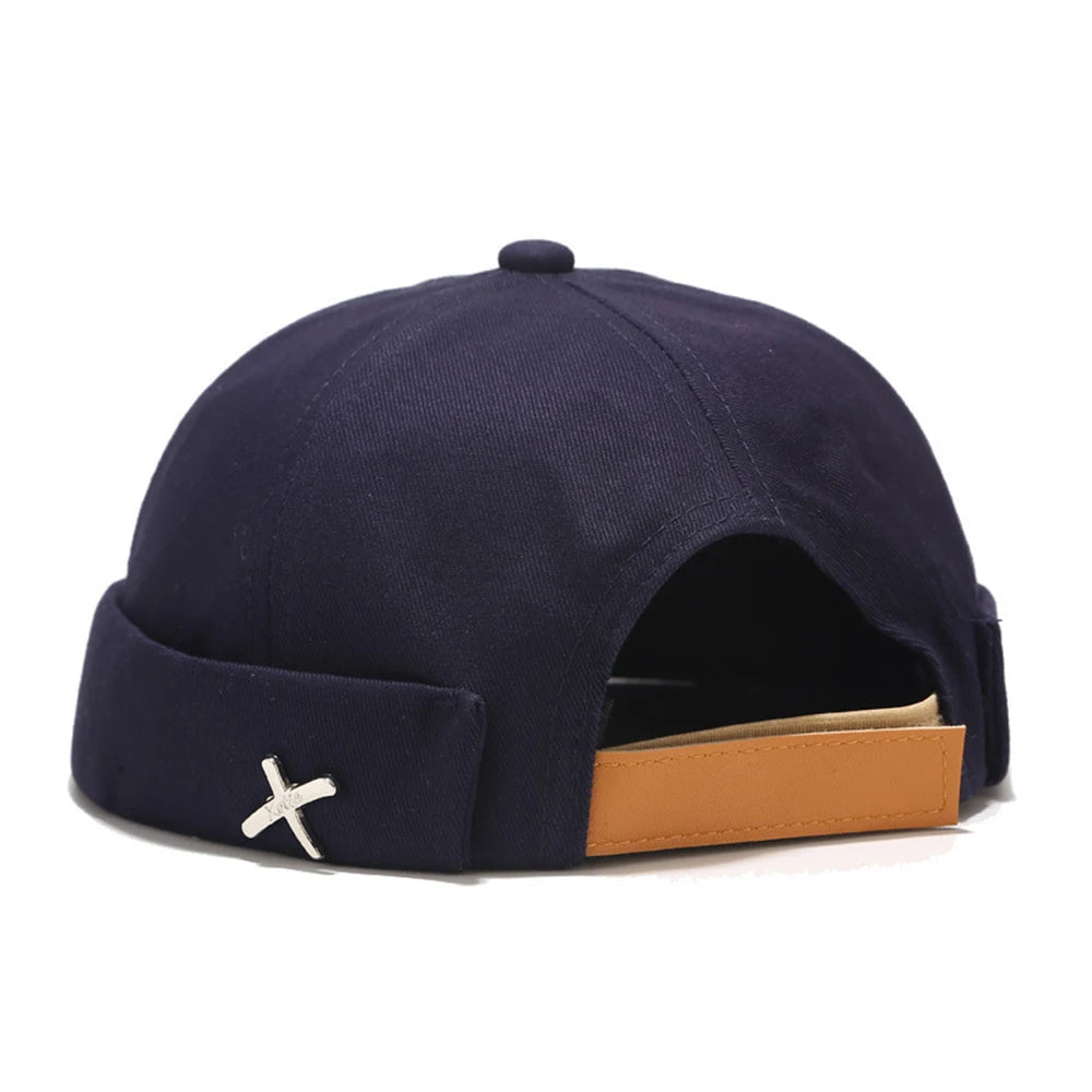 Unisex Cotton Brimless Docker Cap – Retro Skullcap Street Hip Hop Summer Hat